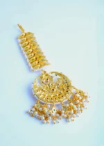 Ruby Green Kundan Chand Tika (Yellow Gold) ACC001000 - Image 3