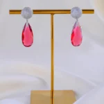 Ruby Luxe Drops (Silver) EAR002044