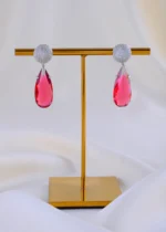 Ruby Luxe Drops (Silver) EAR002044