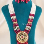 Ruby Noor Long Necklace Set (Yellow Gold) NEC002723