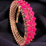 Radiant Ruby Shine Bangles (Silver) BAN000381