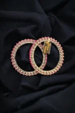 Radiant Ruby Shine Bangles (Silver) BAN000381 - Image 2