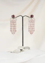 Ruby Rose Gold Danglers (Rose Gold) EAR000593
