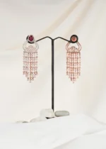Ruby Rose Gold Danglers (Rose Gold) EAR000593 - Image 2