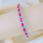 Ruby Royale Cuff (Silver) BRA001831