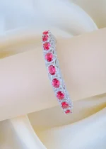 Ruby Royale Cuff (Silver) BRA001831
