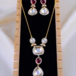 Ruby Royale Necklace Set (Yellow Gold) NEC002007