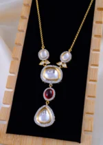 Ruby Royale Necklace Set (Yellow Gold) NEC002007 - Image 2