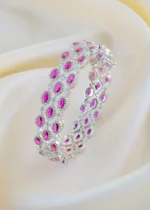 Ruby Single Openable Bangle (Silver) BRA001497