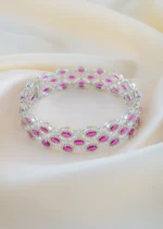 Ruby Single Openable Bangle (Silver) BRA001497 - Image 2