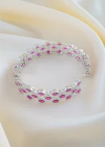 Ruby Single Openable Bangle (Silver) BRA001497 - Image 3