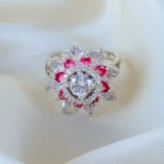 Ruby Solitaire Ring (Silver) RING01404