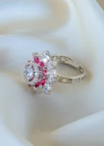 Ruby Solitaire Ring (Silver) RING01404 - Image 2
