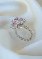 Ruby Solitaire Ring (Silver) RING01404 - Image 3