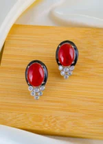 Ruby Statement Studs (Silver) EAR001542 - Image 2