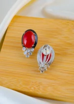 Ruby Statement Studs (Silver) EAR001542 - Image 3