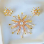 Ruby Sun Pendant Set (Yellow Gold) PSET01339