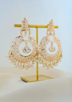 Saanvi Shringar Earrings (Yellow Gold) EAR001781 - Image 2