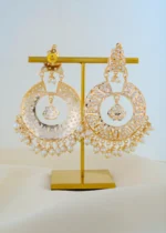 Saanvi Shringar Earrings (Yellow Gold) EAR001781 - Image 3