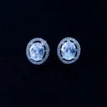 Screw Back 2ct. Oval Cut Stud Earrings (Silver) EAR001685