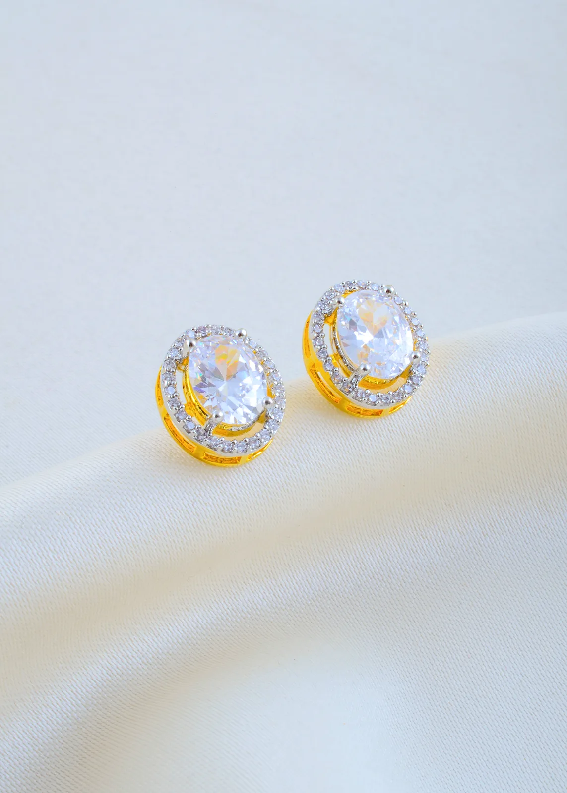 Screw-Back-2ct.-Oval-Cut-Stud-Earrings-Yellow-Gold-EAR001683a Screw Back 2ct. Oval Cut Stud Earrings (Yellow Gold) EAR001683 - Image 1