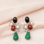 Semi Precious Stone Earrings (Silver) EAR000766