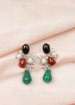 Semi Precious Stone Earrings (Silver) EAR000766