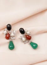 Semi Precious Stone Earrings (Silver) EAR000766 - Image 3