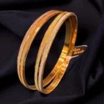 Set of 2 Gold- Rhodium Bangles (Yellow-Gold & White Rhodium) BAN000101