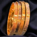 Set of 4 Gold- Rhodium Bangles BAN000119