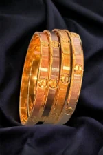 Set of 4 Gold- Rhodium Bangles BAN000119