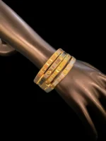 Set of 4 Gold- Rhodium Bangles BAN000119 - Image 2