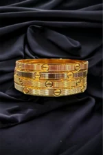 Set of 4 Gold- Rhodium Bangles BAN000119 - Image 4