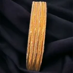 Set of 4 Gold- Rhodium Bangles (Tri-color plating) BAN000102