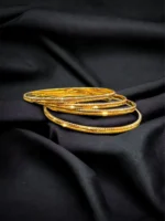 Set of 4 Gold- Rhodium Bangles (Tri-color plating) BAN000102 - Image 3