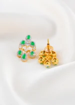 Shahi Green Elegance Necklace Set (Yellow Gold) NEC002606 - Image 3