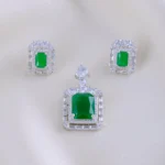 Sheeshmahal Green Charm (Silver) PSET01867