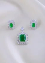 Sheeshmahal Green Charm (Silver) PSET01867