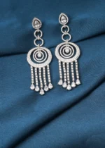 Shimmer Cocktail Danglers (Silver) EAR000734