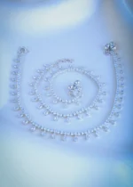 Shimmer Drop Payal (Silver) ANK000836