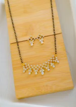Shimmer Drplets mangalsutra Set (Yellow Gold) MANG01533 - Image 2