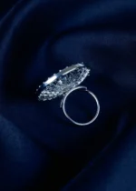 Shimmery Bagguettes Solitaire Ring (Silver) RING01391 - Image 3