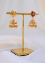 Shubhra Jhumki (Antique Gold) EAR002049 - Image 3
