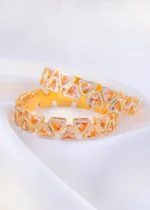 Signature Triangle Sparkle Bangles (Yellow Gold) BAN002226 - Image 5