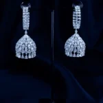 Silver Drape Jhumkas (Silver) EAR001745