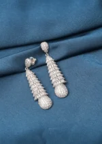 Silver Party Earrings (Silver) EAR000738 - Image 2