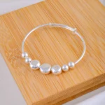 Silver Pebbles Baby Bangle (Silver) BABY01866