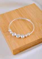 Silver Pebbles Baby Bangle (Silver) BABY01866