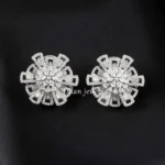 Silver Plated Diamond Earrings- EAR002851
