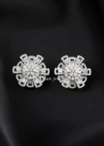 Silver Plated Diamond Earrings- EAR002851